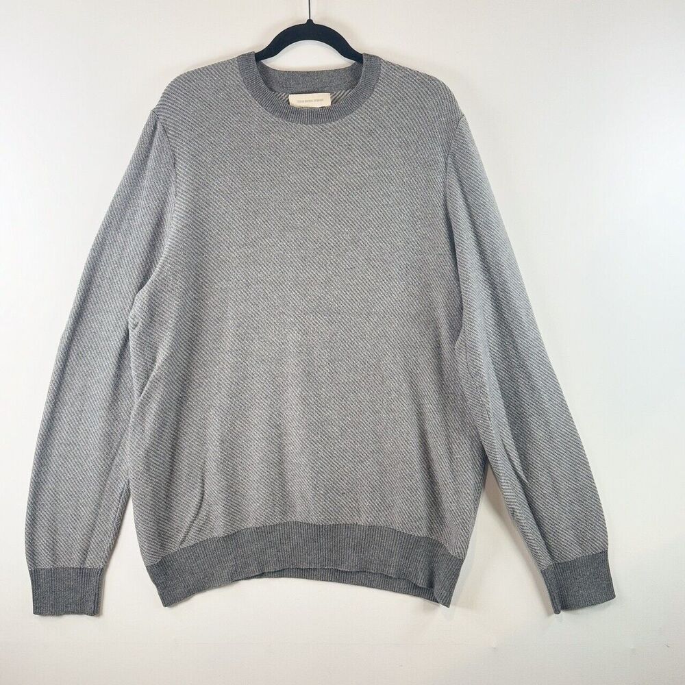 Frederik Anderson Copenhagen Men Sweater Gray Crewneck Pullover Jumper Casual XL
